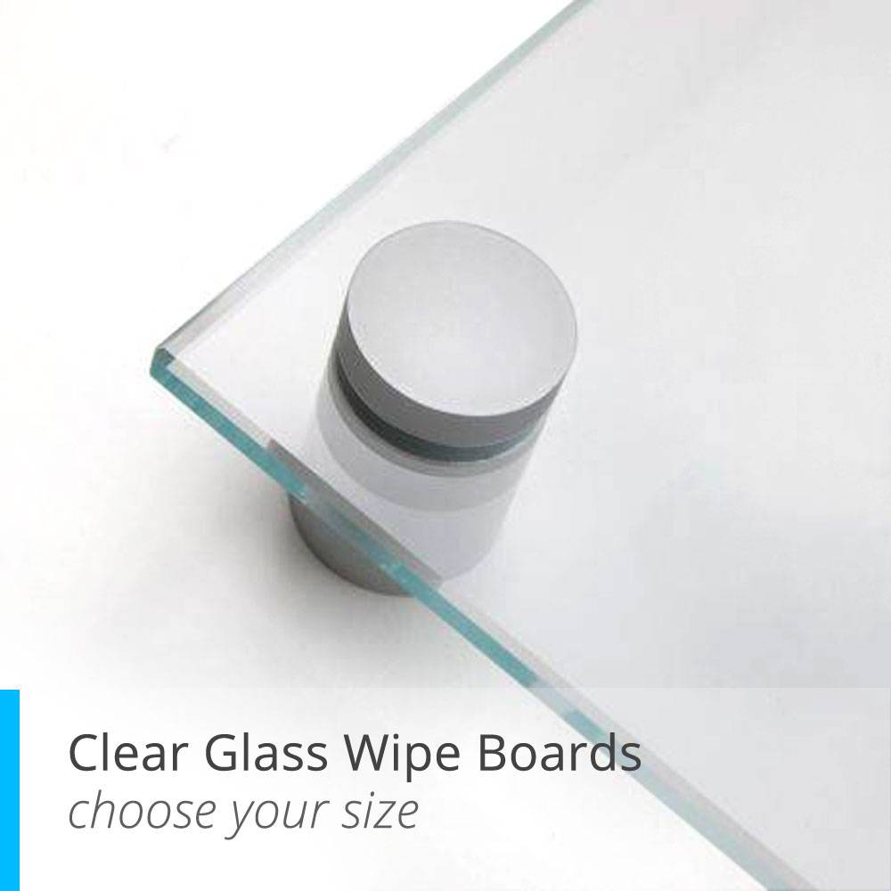 Clear Glass Wipe Boards- choose your size