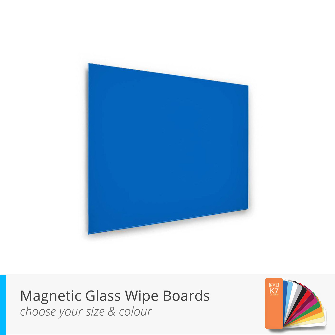 Magnetic Glass Wipe Boards- choose your size & colour