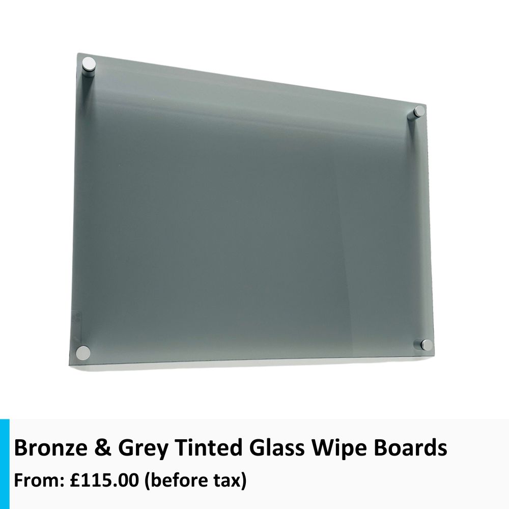 Grey Tinted Glass Board on Stand off fixings