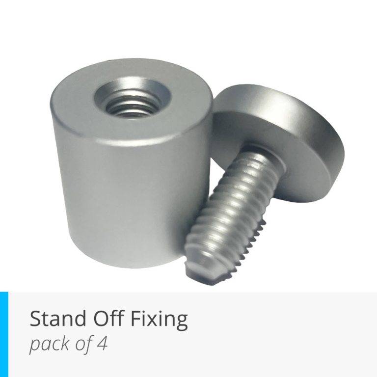 Satin Aluminium Stand Off Fixing (Pack of 4)