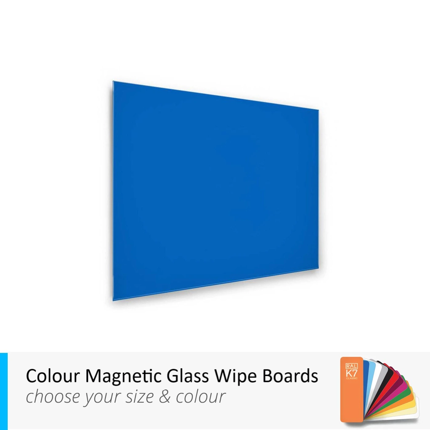 Colour magnetic glass wipe board