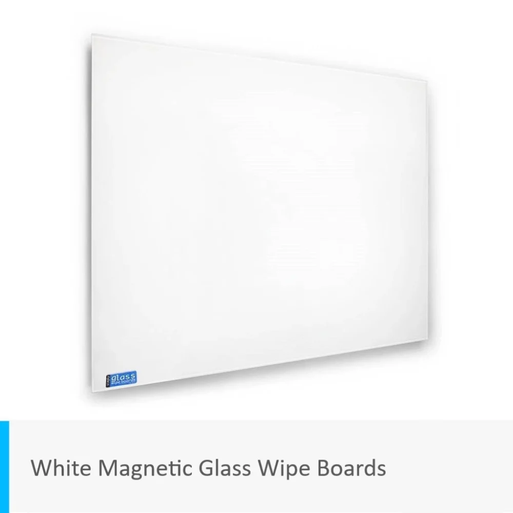 White magnetic glass wipe board