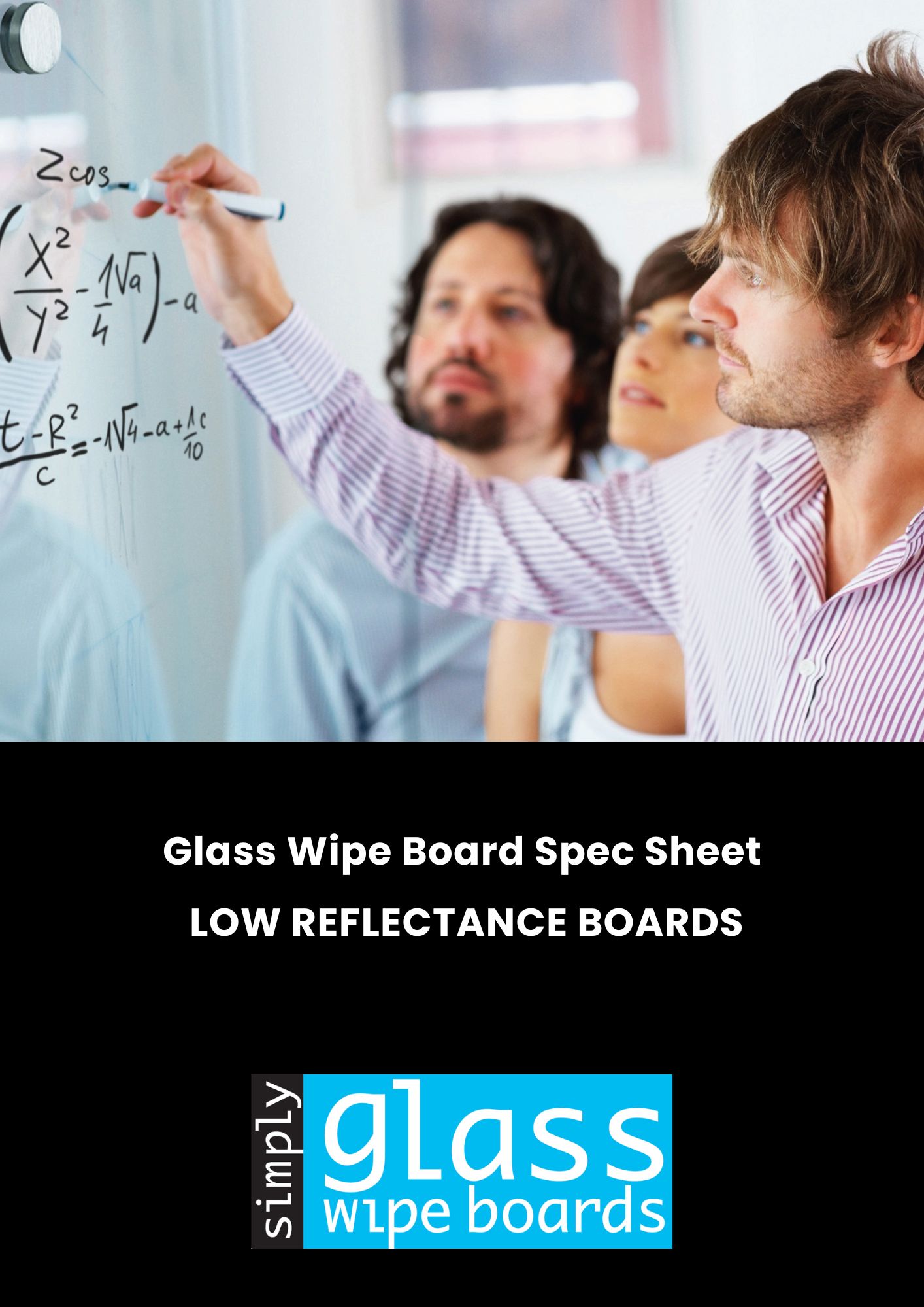 GLASS WIPE BOARD SPEC SHEET - LOW REFLECTANCE