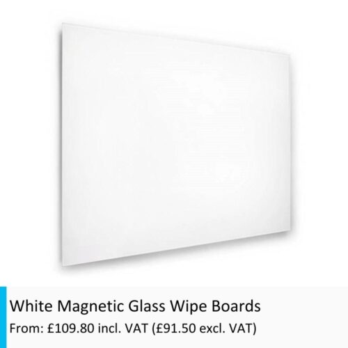 White Magnetic Glass Wipe Board