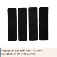 Magnetic Eraser Refill Pads - Pack of 4