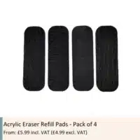 Acrylic Eraser Refill Pads - Pack of 4