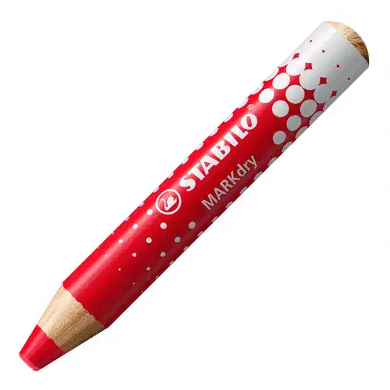 Red STABILO MARKdry pen